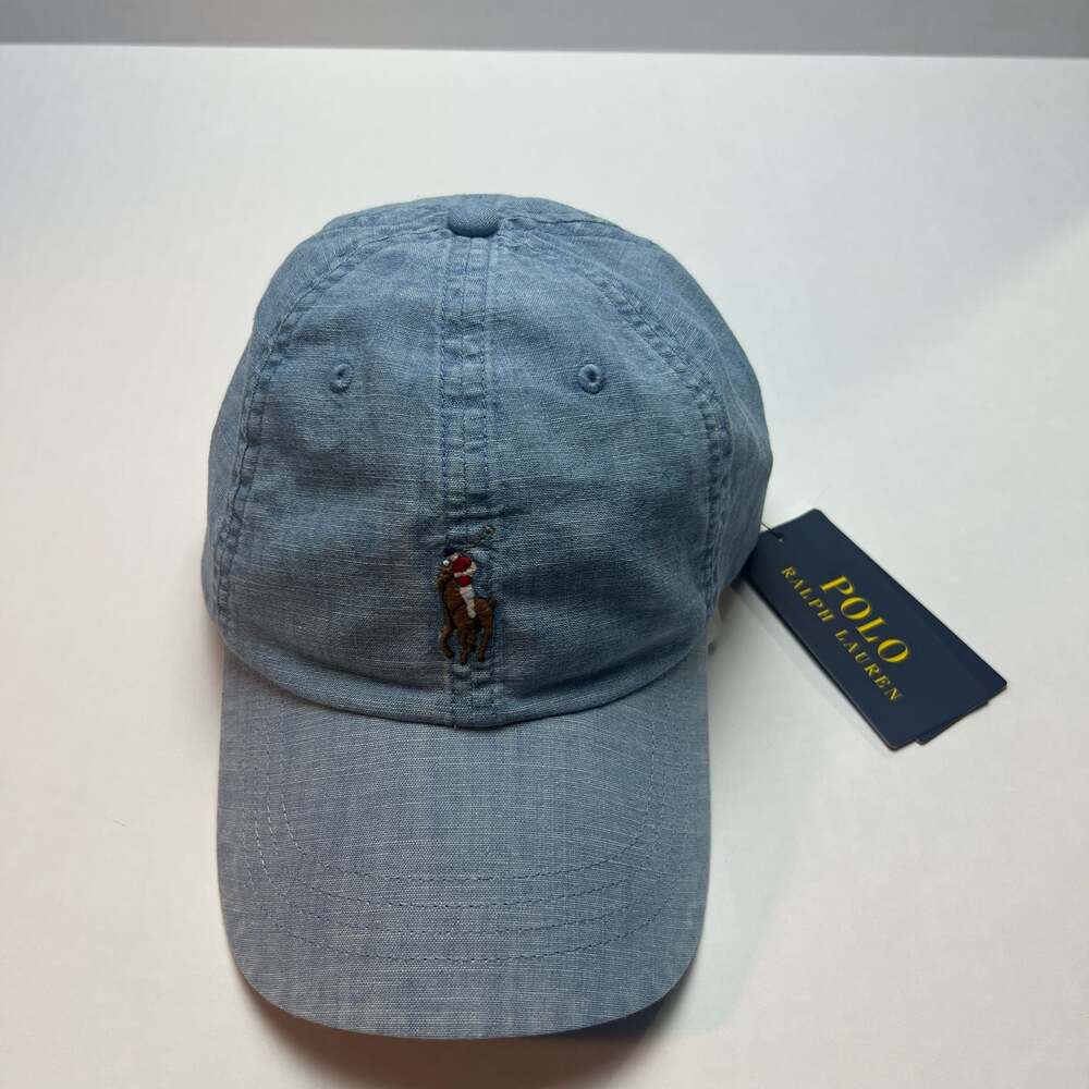 Polo Ralph Lauren Blue Chambray Cotton Baseball Cap